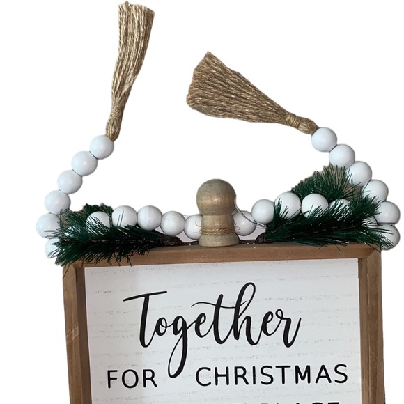 NEW together for Christmas wooden farmhouse sign - Picture 9 of 11